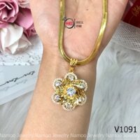 Dây Chuyền Nữ V1091 Với Mặt Hoa Đinh Đá Tinh Xảo Cực Đẹp Namoo Jewelry