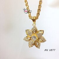 Dây Chuyền Nữ V877 Hoa 5 Cánh Lớn Kết Hợp Dây Phụng V251 DÀi Dây 50cm