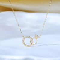 Dây chuyền nữ vàng 18K đính đá CZ Switches vĩnh cửu