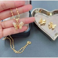 Dây chuyền nữ vàng 18K hình 🦋 mạ vàng cao cấp Free & Easy