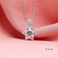 Dây chuyền nữ, vòng cổ bạc 925 đính đá, bạc chuẩn 100% tặng kèm hộp đựng trang sức