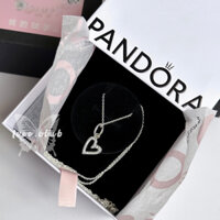 Dây Chuyền Pandora Sparkling Freehand Heart Pendant Necklace - Authentic