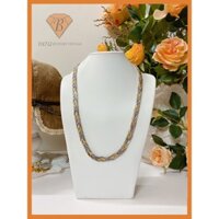 DÂY CHUYỀN PHỐI 3 MÀU SECONDHAND TRANG SỨC SI PHỤ KIỆN SI NHẬT BẢN BOU JEWELRY VINTAGE MÃ VC474