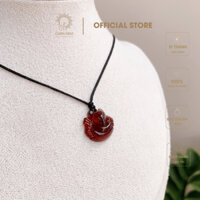 Dây chuyền phong thủy h.ồ ly đá Gar.net giúp tăng may mắn trong tình duyên, hợp mệnh Hỏa - Thổ CARA GEM CR132