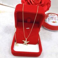 dây chuyền sao biển bạc xi vàng