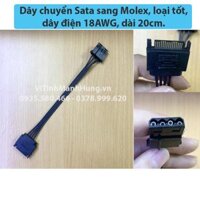 Dây chuyển Sata sang Molex - Ata 4 pin | Sata to Molex ATA IDE 4 pin.