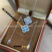 Dây chuyền Seiko Edition HwLoop hình cỏ ba lá, sang trọng nhẹ nhàng, cao cấp, thủ công, kim cương, cổ điển, xương đòn