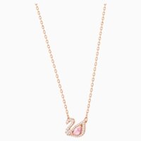 Dây chuyền Swarovski Dazzling Swan Necklace Multi-Colored Rose-Gold Tone Plated