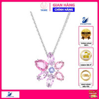 Dây Chuyền Swarovski Gema Crystal Stud Necklace 6071T - Dây chuyền nữ hình hoa mặt đá hồng thanh lịch