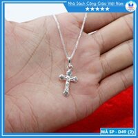 Dây chuyền Thánh Giá bạc ta dành cho nam nữ (2,3x1,3cm) D49 Quà tặng Công Giáo, GIÁNG SINH, sinh nhật