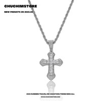 Dây Chuyền Thánh Giá Đính Đá HipHop Lấp Lánh - THÉP KHÔNG GỈ - DC014
