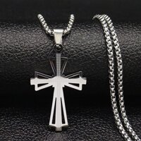 Dây chuyền thép không gỉ New Cross, dây chuyền vàng nam, quà sinh nhật kỷ niệm, trang sức