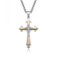 Dây chuyền thép titan, dây chuyền mặt hình thánh giá, dây chuyền cá tính cho nam giới