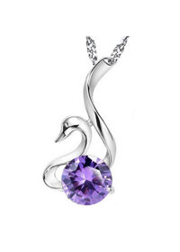 Dây chuyền thiên nga BHDC180 - Tím