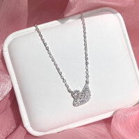 Dây chuyền thiên nga đen trắng bạc thật DUYANH SILVER