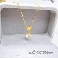 Dây chuyền tim treo đá vàng 10K DCNU335