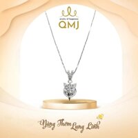 Dây chuyền tình duyên may mắn hồ ly vòng đeo cổ nữ bạc 925 xinh đẹp mix dây lụa mì bạc Italy Vip QMJ - NT91