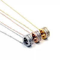 Dây chuyền titan 2 hàng xoàn cao cấp