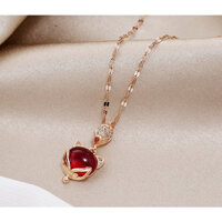 Dây chuyền titan hồ ly đỏ - tình duyên may mắn BHDC190 - Vàng hồng