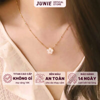 Dây Chuyền Titan Mạ Vàng JUNIE Mặt Bông Hoa Tinh Xảo N-EVALYN