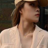 Dây Chuyền Titan Nữ Mặt Thánh Giá Titan Ko Đen TT 3284 Vòng Cổ Phong Cách Hàn Quốc Cao Cấp