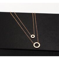 Dây chuyền titan vòng tròn đôi