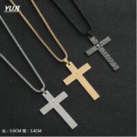 Dây chuyền trang sức nam nữ thép không gỉ mặt dây chuyền thánh giá vòng cổ thép titan
