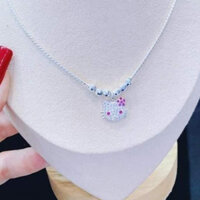 dây chuyền trẻ em , bạc ta , hàng dày dặn , chắc chắn , bạc sáng đẹp , vòng cổ mèo kitty