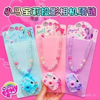 Dây chuyền trẻ em My Little Pony, đồ chơi máy ảnh chiếu phát sáng, dây chuyền pha lê cho bé gái, Twilight Sparkle, Rainbow Dash, Fluttershy