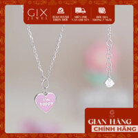 Dây chuyền trẻ em vàng 18k bạc 925 hình trái tim khắc tên riêng cho bé Gix Jewel
