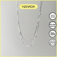 Dây Chuyền Trơn Bạc Hanad 8 Phân Kiểu Dáng Cách Điệu Vòng Cổ Bi Tròn Trơn Đơn Giản 0134
