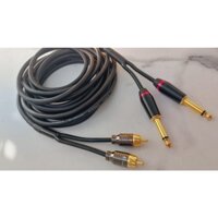 Dây chuyển từ 2 jack AV ra 2 đầu 6 ly - Dây tín hiệu Sommer 2 đầu jack 6ly (6.5mm) sang 2 đầu AV hoa sen dài 1M-5M-10M