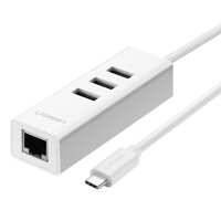 Dây chuyển Type C ra Ethernet+Hub, Ugreen -20792 Hàng chính hãng