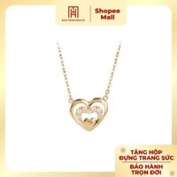 Dây chuyền Vàng 10K nữ liền Mặt trái tim gắn đá CZ cao cấp nhẹ nhàng sang chảnh Bảo Tín Mạnh Hải PYD2V10KDH-308002