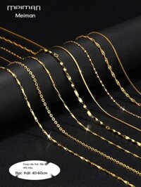 ♞,♘,♙Dây chuyền vàng 18K nữ dây chuyền mạ vàng bạc 925 nguyên chất dây chuyền vàng trơn dây chuyền