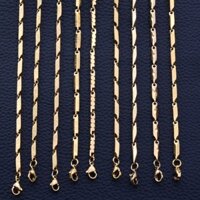 Dây Chuyền Vàng 18K vòng cổ nam dây chuyền handmade hình thoi dây chuyền vuông đơn giản inox Mạ vàng 18k không rỉ