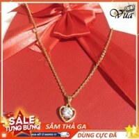 Dây Chuyền Vàng 24K mặt trái tim - Dây xoắn cao cấp cho phái đẹp 😘freeship