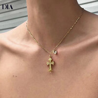 Dây chuyền vàng cao cấp sang trọng với kim cương thiết kế độc đáo mặt dây chuyền đường phố