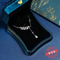 Dây chuyền - vòng cổ bạc s925  hình chiếc lá sang trọng làm quà tặng - BẠC THUỴ SỸ CAO CẤP