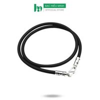 Dây Chuyền Vòng Cổ Nam Cao Su Bọc Bạc Thật Kiểu Nike Dây 3mm Chính Hãng BẠC HIỂU MINH DCS041