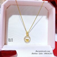 Dây chuyền vòng tròn lồng trái tim vàng 10k – DCNU270