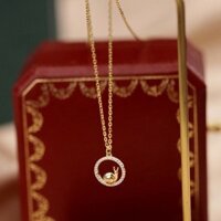 Dây chuyền vòng tròn nạm đá hình ốc sên May Jewelry