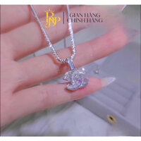 Dây chuyền X đính đá ghết ⚡️ CAO CẤP ⚡️ chuẩn đẹp, Vòng cổ cho nữ - Bạc BNP