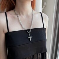 Dây chuyền xích mặt thánh giá đính đá unisex nam nữ N038 Choker Club
