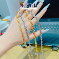 Dây chuyền xoắn lá chạm 4d dày mới Kami trang sức sỉ