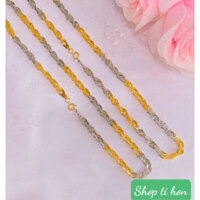 Dây chuyền xoắn xi  2 màu cao cấp