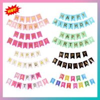 Dây Cờ Đuôi Cá Chữ HAPPY BIRTHDAY Trang Trí Sinh Nhật Đủ Màu Siêu Đẹp