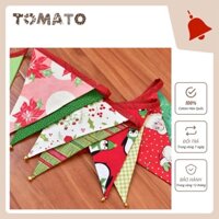 Dây cờ Noel treo tường Dây cờ tam giác vải Trang trí nhà cửa nội thất Dây cờ vải Hàn cao cấp Tomato Home - Dây cờ Tali