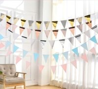 Dây cờ tam giác ép kim (có 5 màu)