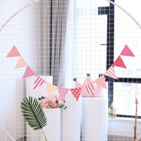 Dây cờ tam giác phối họa tiết mix hồng/xanh